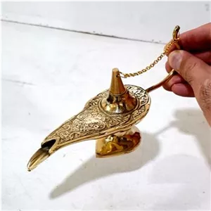 چراغ جادو برنجی سایز بزرگ 18 سانت چراغ پی سوز