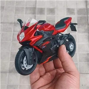 ماکت موتور Aprilia RSV 1000R قرمز رنگ WELLY