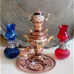 سماور مسی مینیاتوری نقره کوب