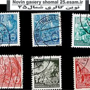 سری تمبر های برنامه 5 ساله ddr آلمان 1955 451