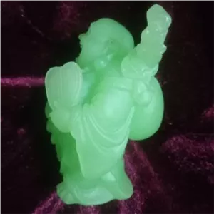 مجسمه راهب بودا شاد بادبزن دار