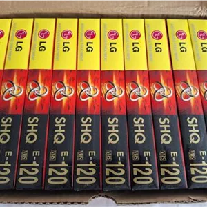 ده حلقه VHS خام مارک ال جی کره 120 SHQ