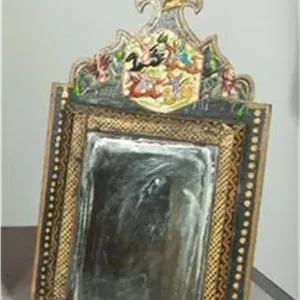 آینه دیواری با نقاشی مینیاتور میناکاری