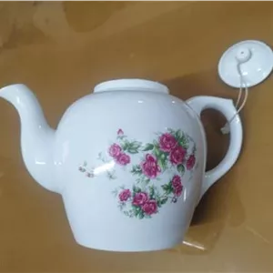 قوری بزرگ قدیمی چینی گل سرخی