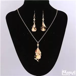 نیم ست جواهر ایتالیایی با رو کش طلای 24 عیار
