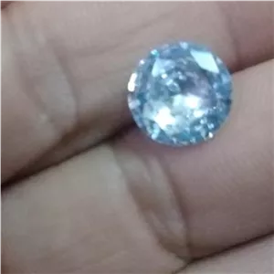 سنگ الماس موزانایت سفید 6.7 قیراطی مخروطی