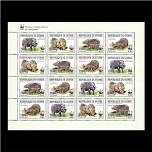 مینی شیت تمبر گینه حیوانات 2009 WWF