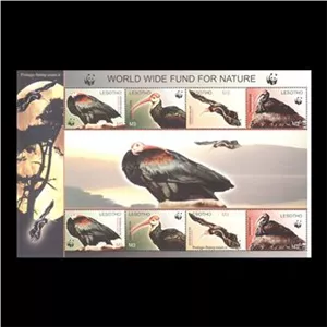 مینی شیت تمبر لسوتو حیوانات 2004 WWF