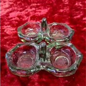 جفت نمکدان قدیمی شیشه ای