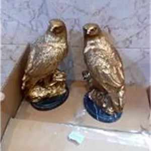 یک جفت عقاب برنجی پایه مرمری خارجی بسیار زیبا