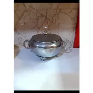 قندان مس دسته پایه برنجی بسیار تمیر بکر سنگین