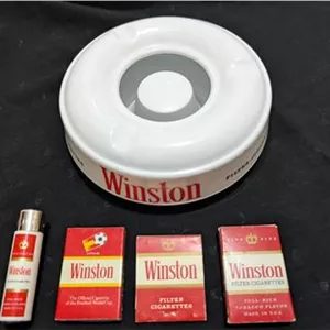 زیرسیگاری وینستون باکبریت وفندک دهه50 توضیحات