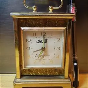 ساعت رومیزی برنزی کوکی قدیمی با قدمت پهلوی