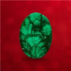 نگین مالاکیت پرطاووسی شاهکار سنگ گل