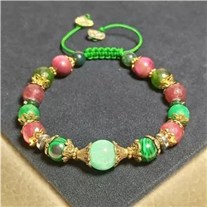 دستبندزنانه جید ، عقیق و جواهر ترکیبی .کد52