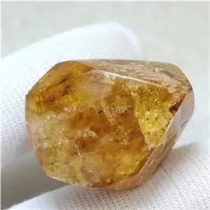 بلور غولپیکر سنگ آپاتیت زرد طلایی کمیاب