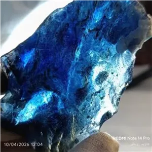 سنگ راف طبیعی ابسدین آبی رگه دار کمیاب