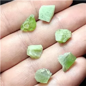 6قطعه بلور سنگ زبرجد درجه1 پاکستان بی بهسازی