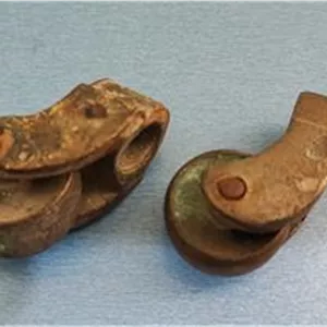دو عدد قرقره برنجی قدیمی و دستساز