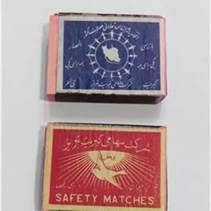 دو عدد کبریت بدنه چوبی قدیمی کلکسیونی آنتیک