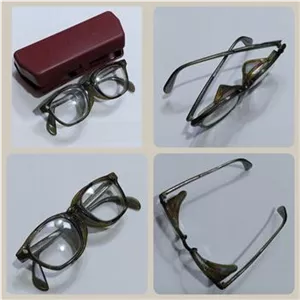 عینک قدیمی ایمنی توردار آمریکایی american optical