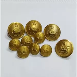 ده عدد دکمه پهلوی قدیمی شیرخورشید اصیل
