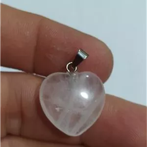 آویز گردنی سنگ معدنی کوارتز قلبی معدنی
