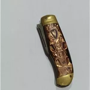 چاقو ضامن دار دسته برنجی زنجان