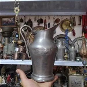 پارچ مسی قدیمی کوچک آنتیک حدود 25 سانتی