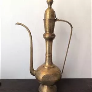 گلاب پاش بزرگ برنزی هندی سنگین وزن قلم زنی آنتیک