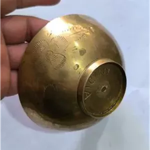 کاسه برنزی هندی قلم زنی آنتیک