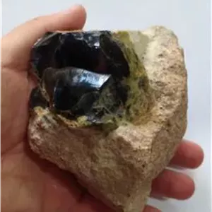 سنگ معدنی جواهری دورنگ سبز آبی اصیل طبیعی