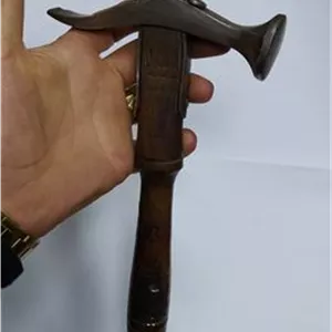 چکش کفاشی قدیمی فولادی تراش دسته فابریک خاص