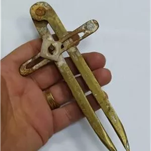 پرگار قدیمی قاجاری برنجی نایاب کلکسیونی آنتیک