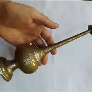 گلابدان گلاب پاش قدیمی برنزی قلم هندی آنتیک