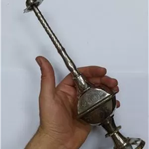 گلابدان گلاب پاش برنجی قدیمی تراش چند وجهی