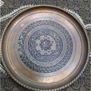 سینی مجمع مسی دیوارکوبی قلم زنی وانیکاد آنتیک