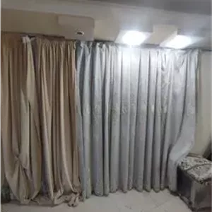 پرده پذیرایی 4 متری به همراه 4 تا دکور مخمل