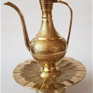 ست گلاب پاش یا افتابه لگن برنجی هندی