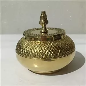 قندان برنزی طرح خطی کم یاب هندوستان