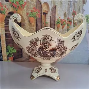 کشکول بزرگ چینی لیلی مجنون قهوه ای