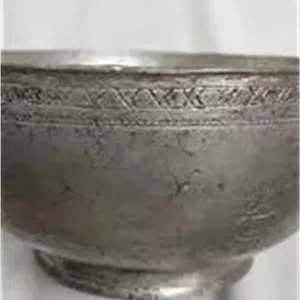 کاسه مسی دو رو قلع نقش دار