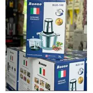 خردکن 3 لیتری دو کاسه استیل شیشه buono