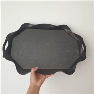 سینی چوبی قدیمی کنده کاری دوره هلالی