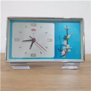 ساعت رومیزی کوکی قدیمی پرنده دار تلویزیونی