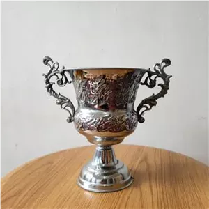 کاپ برنجی قدیمی قلم زنی خوش نقش نگار