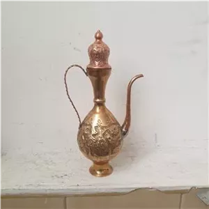 گلاب پاش قدیمی غرق قلم مسی برنجی ترکیبی