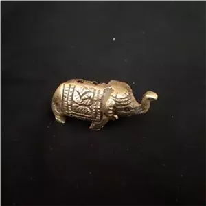 مجسمه فیل جا عودی سوراخ دار برنجی