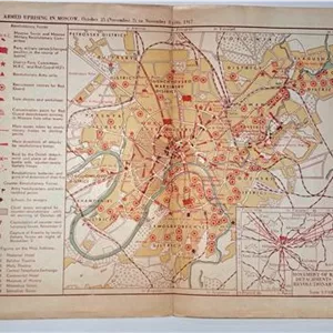 نقشه آنتیک قیام های مسلحانه مسکو 1917