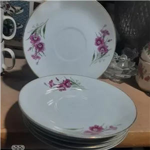 یکدست معادل 6 عدد نعلبکی قدیمی بزرگ وباکیفیت